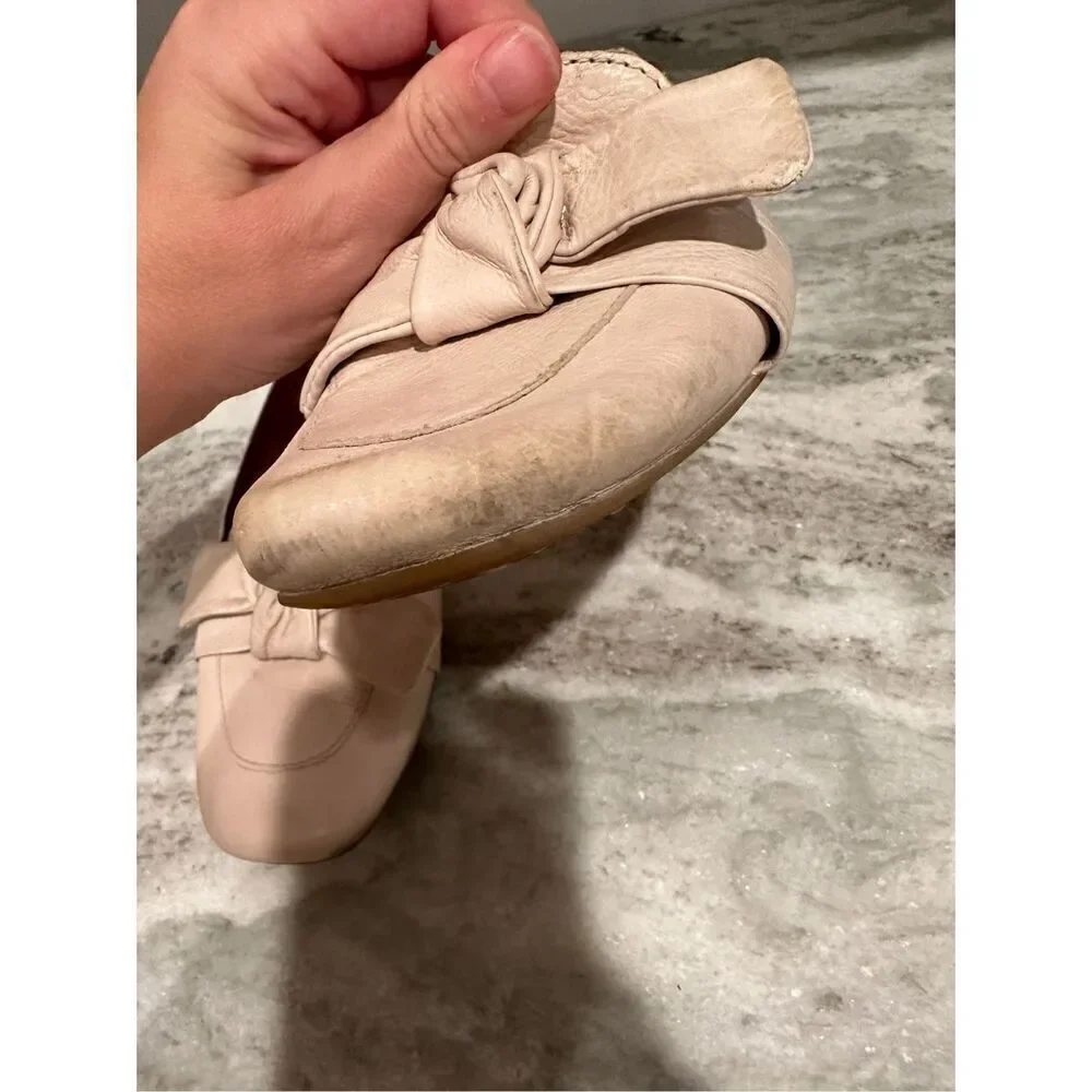 Born KHELK22 Blush Link Bow Flats Shoes Size 7.5